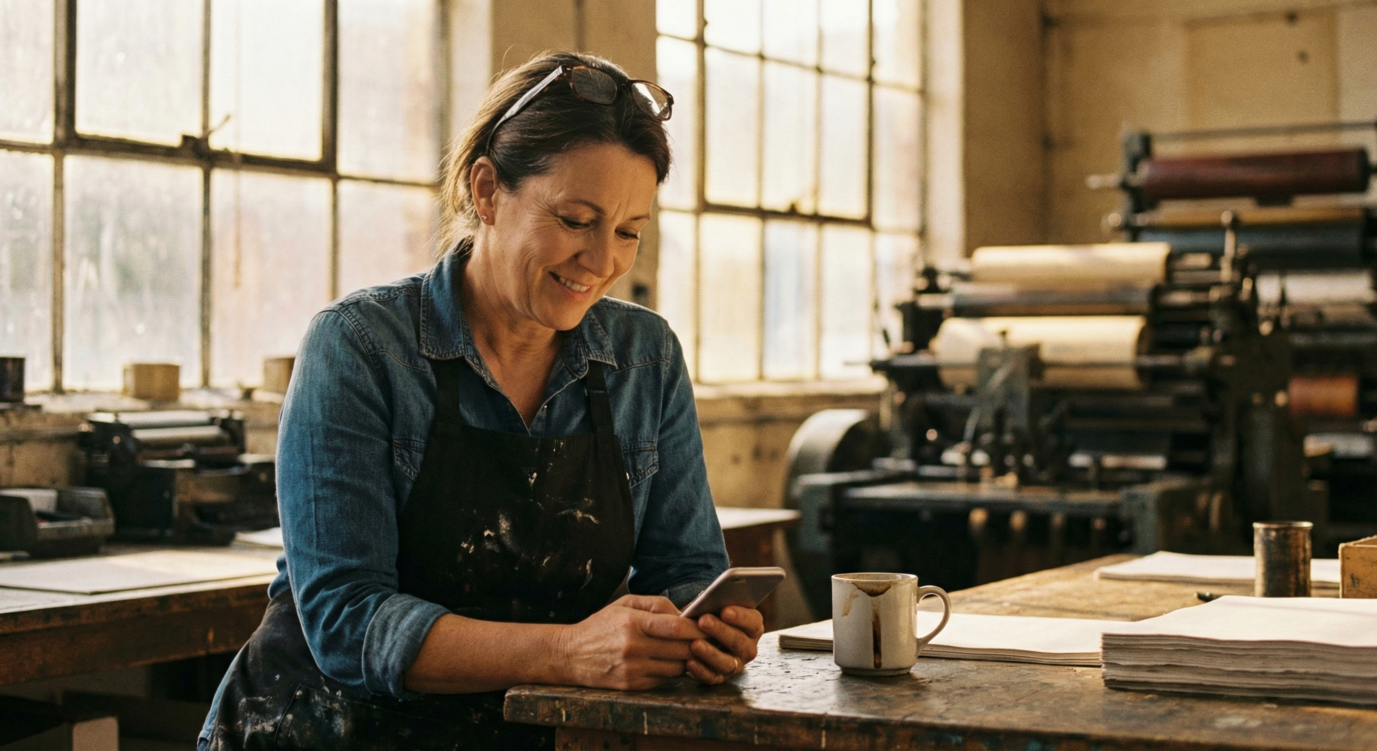 Human and AI working together in partnership